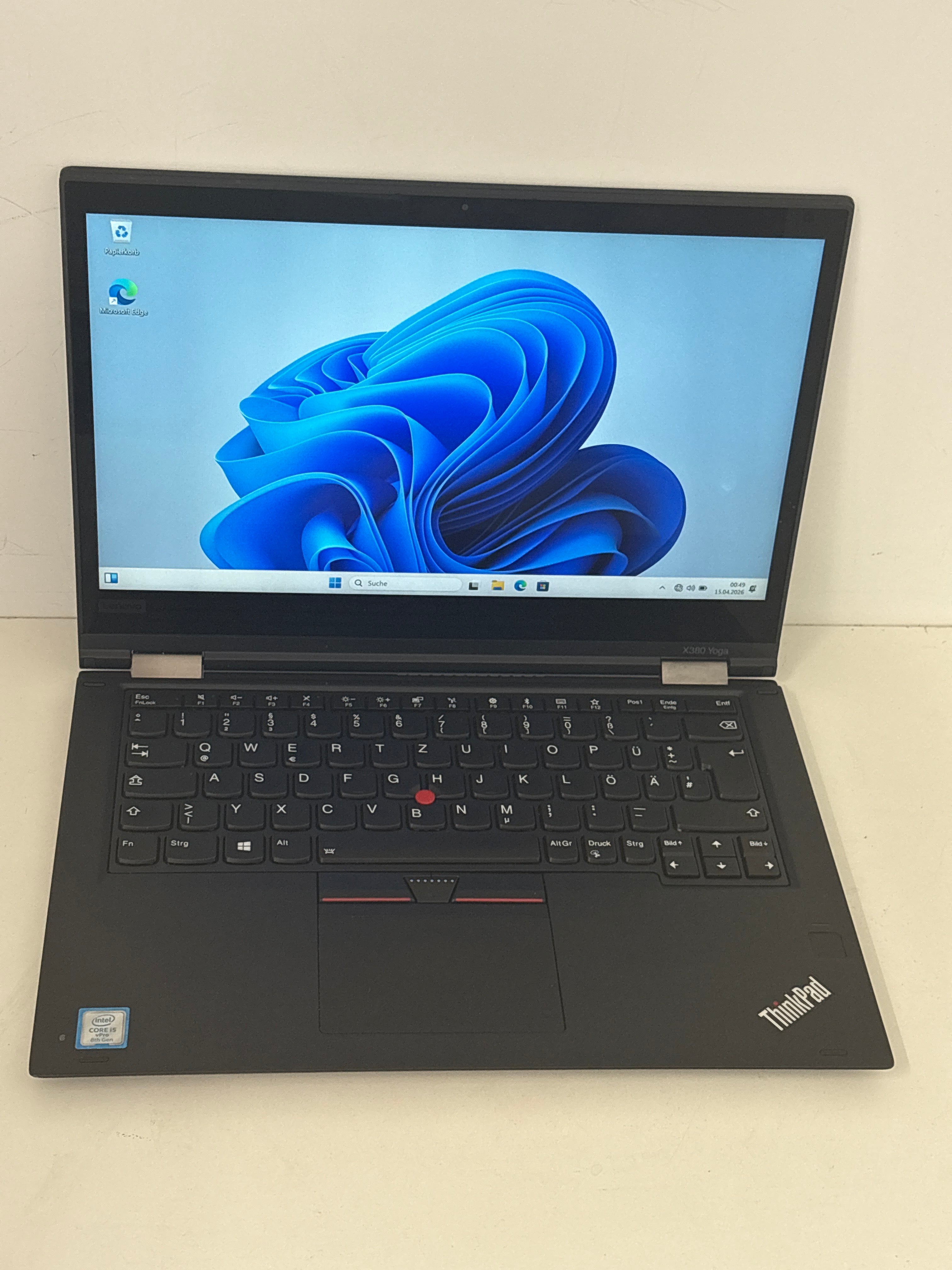 Lenovo ThinkPad X380 Yoga - Intel Core i5-8350U, 8 GB RAM, 256 GB SSD, 13,3" Full HD Touch, Stift, Windows 11 Pro oder Linux Mint | 12 Monate Garantie