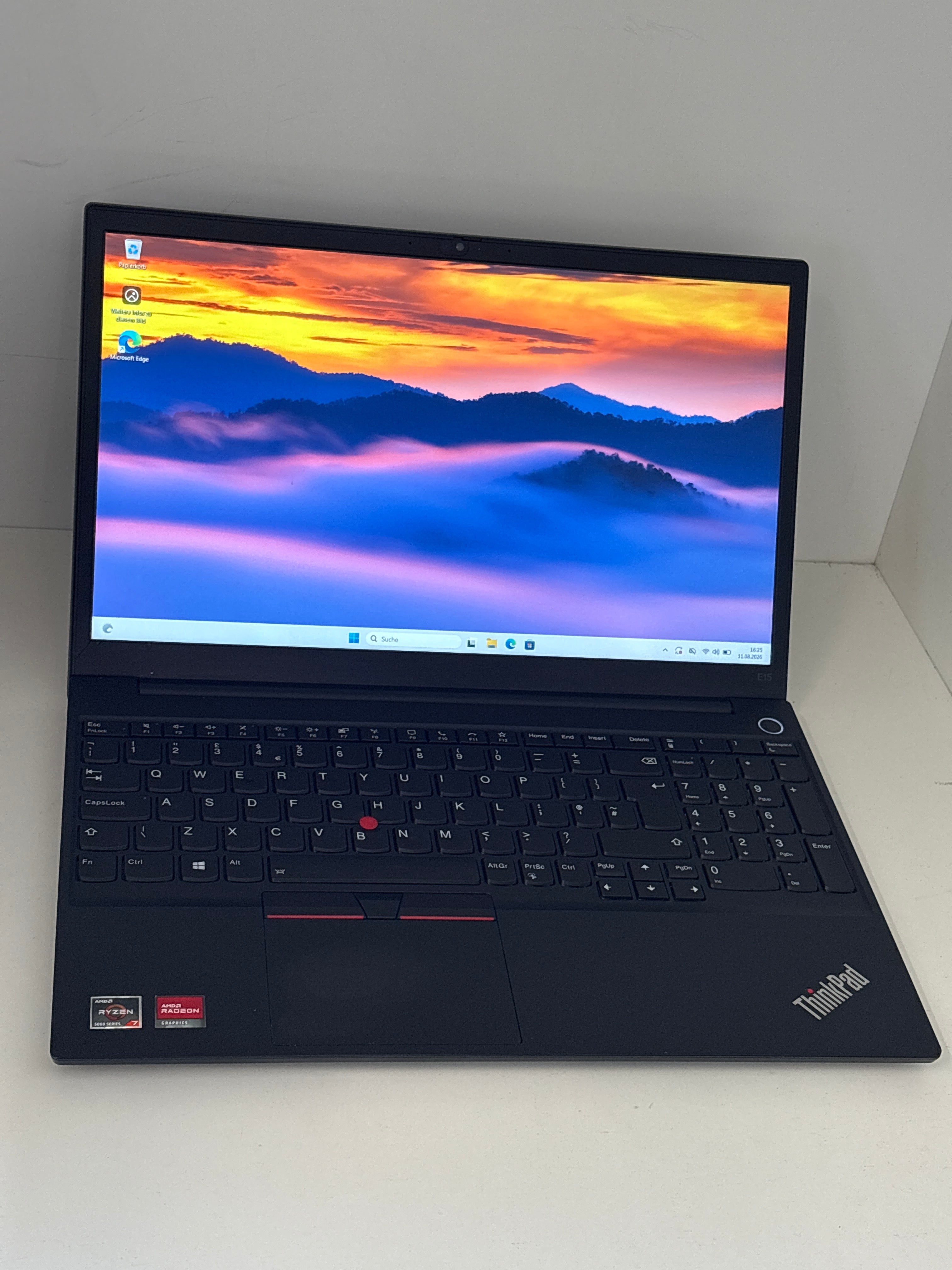 Lenovo ThinkPad E15 Gen 3 – AMD Ryzen 7 5700U, 16 GB RAM, 512 GB NVMe SSD, 15,6" Full HD, Windows 11 Pro | 12 Monate Garantie