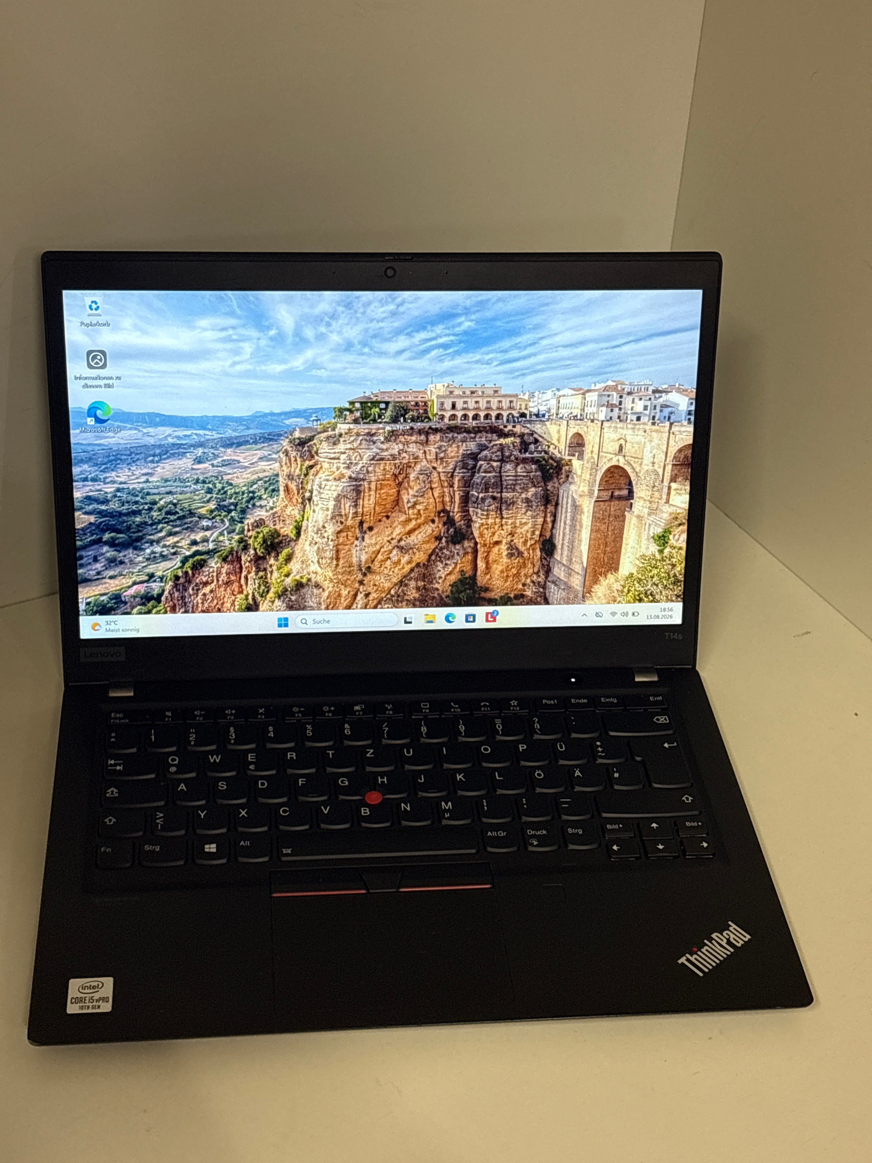 Lenovo ThinkPad T14s Gen 1 – Intel Core i5-10310U, 16 GB RAM, 256 GB SSD, 14" Full HD Touchscreen, Windows 11 Pro | 12 Monate Garantie