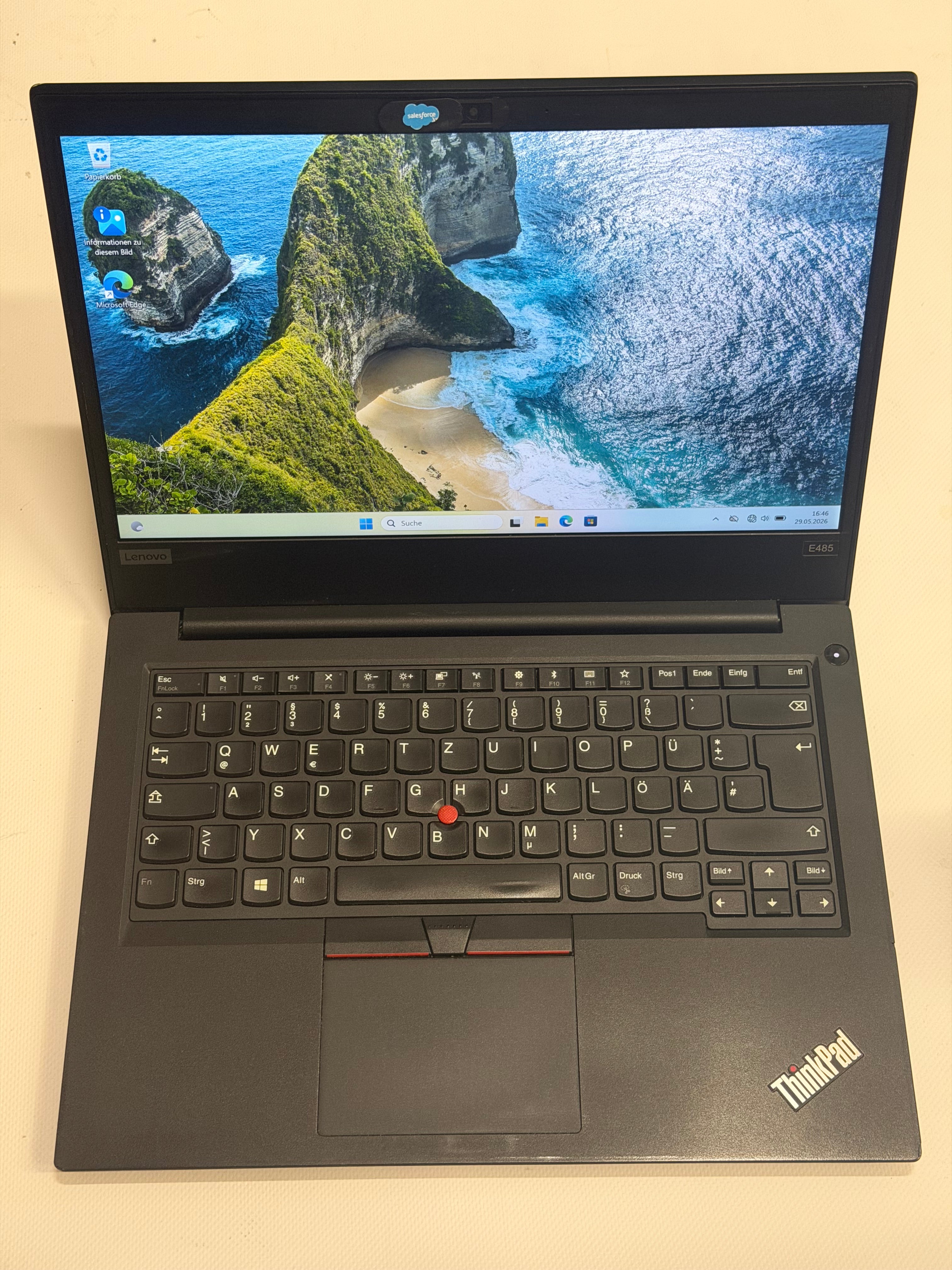 Lenovo ThinkPad E485 – Ryzen 7, 16 GB RAM, 512 GB SSD, Radeon Vega 10, mit Ladegerät