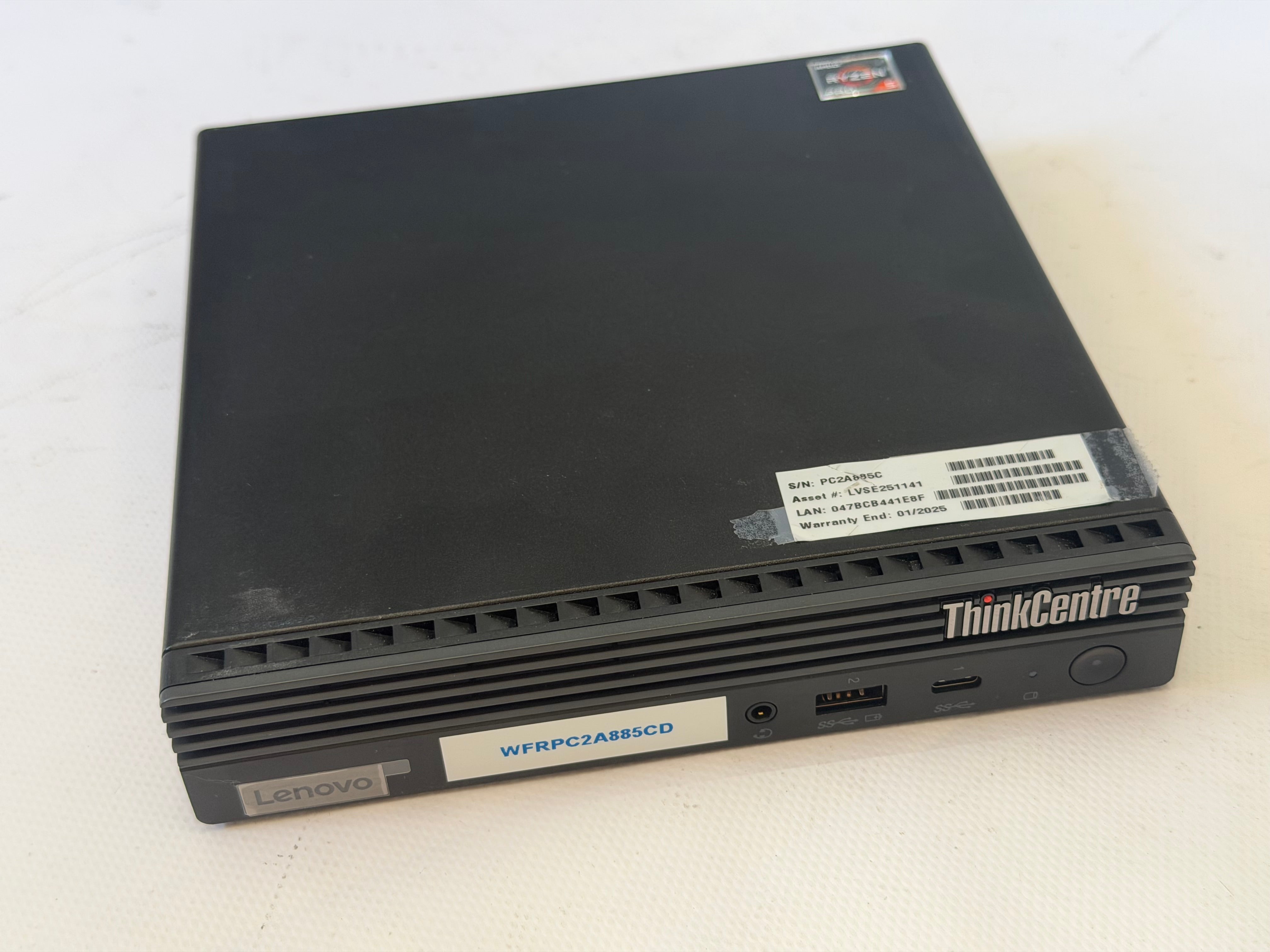 Lenovo ThinkCentre M75q Tiny Gen 2 – AMD Ryzen 5 PRO 4650GE, 16 GB RAM, 256 GB NVMe SSD + 500 GB HDD, Windows 11 Pro