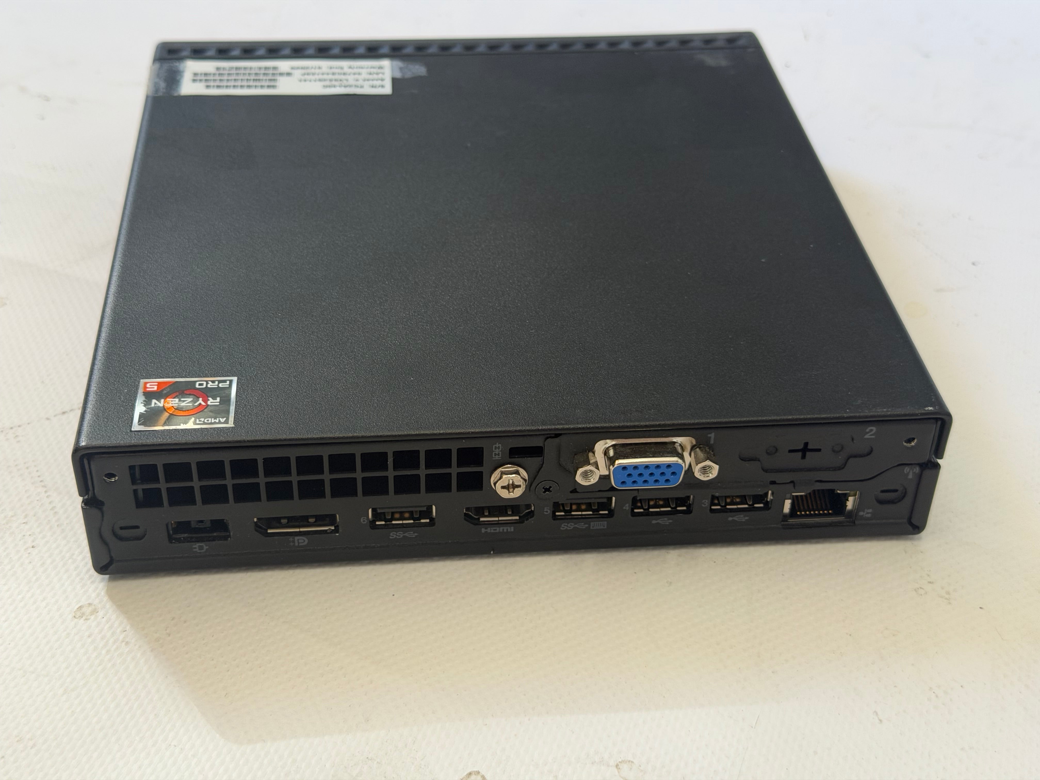 Lenovo ThinkCentre M75q Tiny Gen 2 – AMD Ryzen 5 PRO 4650GE, 16 GB RAM, 256 GB NVMe SSD + 500 GB HDD, Windows 11 Pro