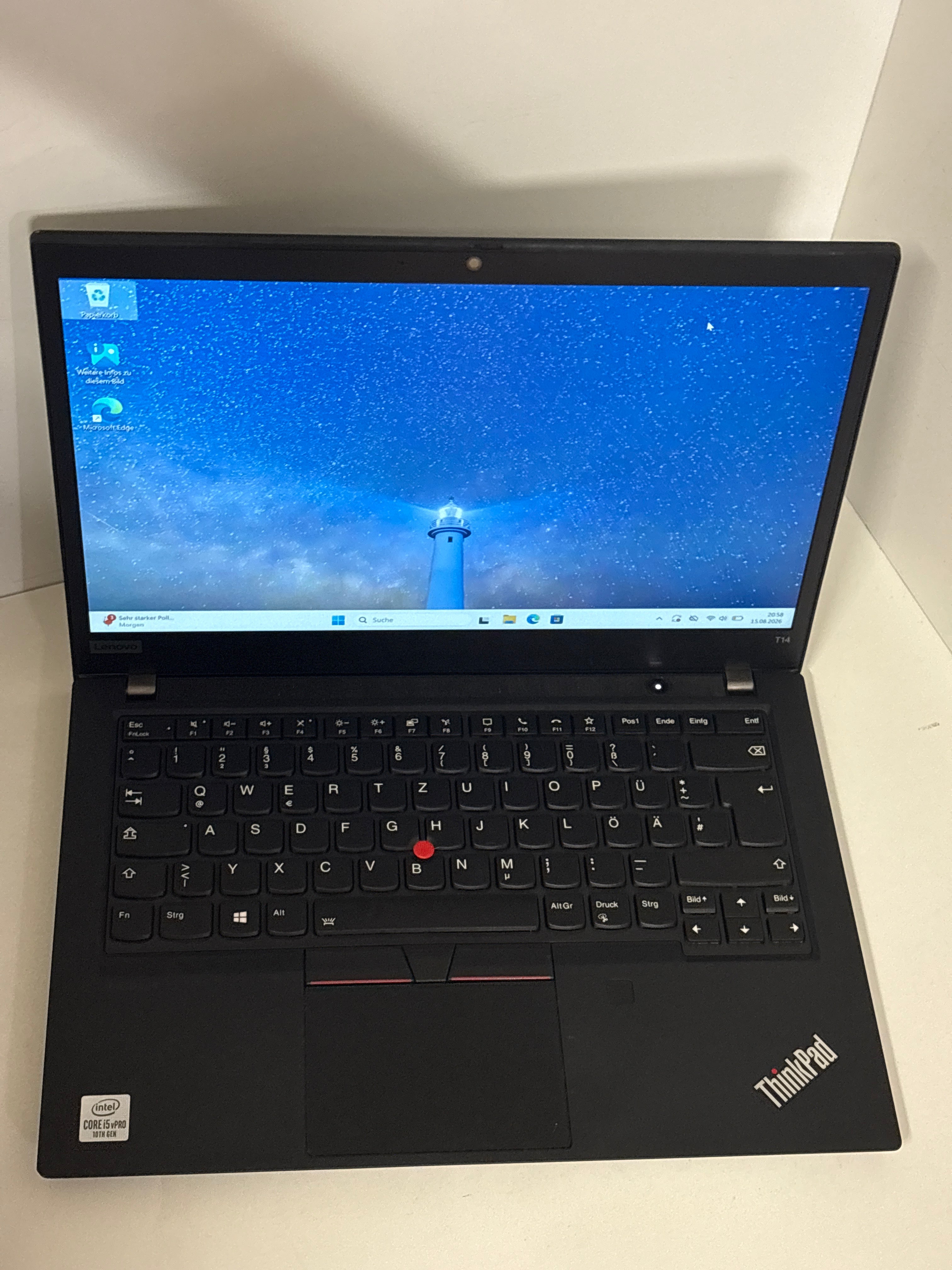 Lenovo ThinkPad T14 Gen 1 – Intel Core i5-10310U, 16 GB RAM, 256 GB SSD, 14" Full HD, Windows 11 Pro | 12 Monate Garantie