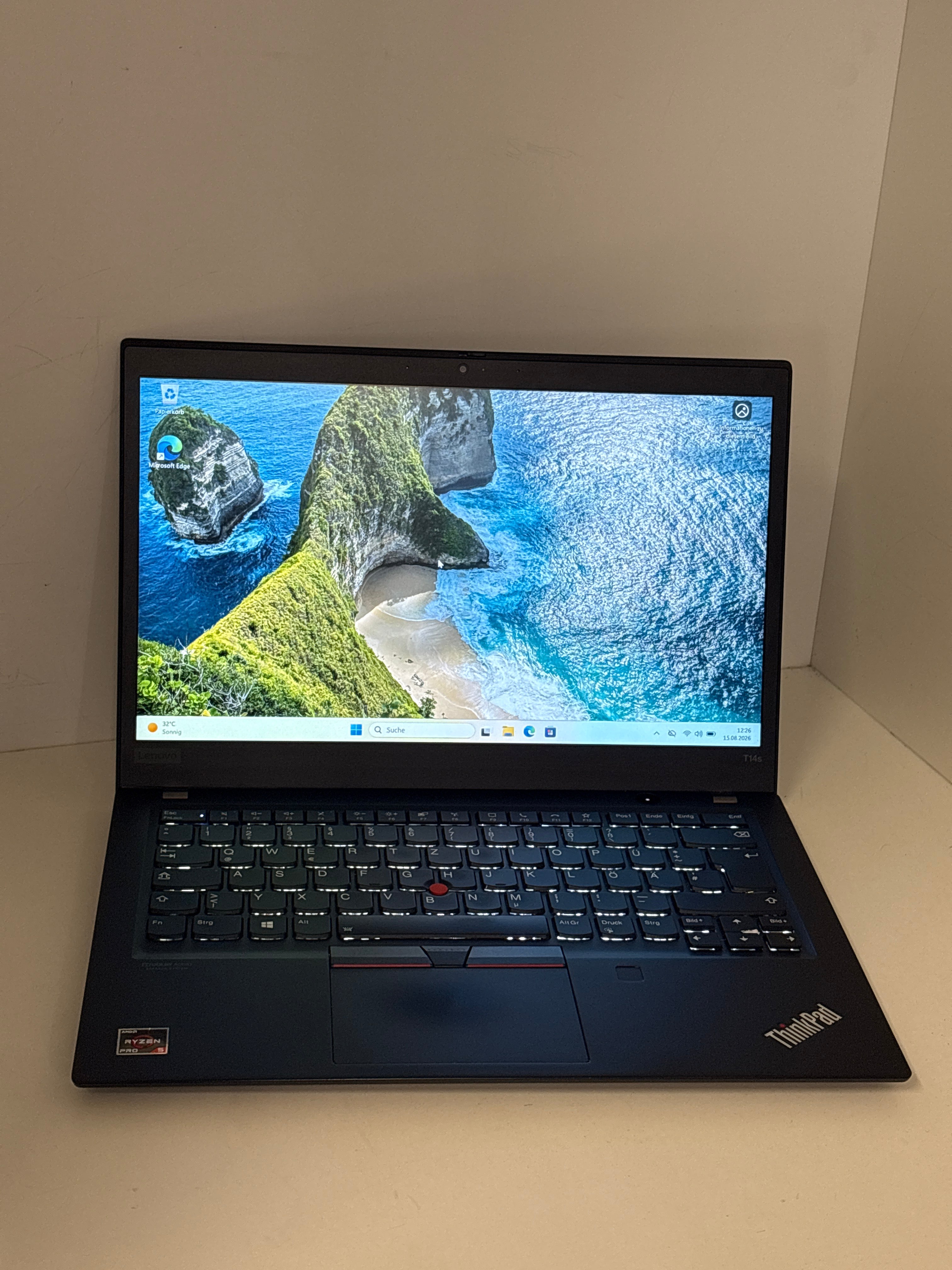 Lenovo ThinkPad T14s Gen 1 – AMD Ryzen 5 PRO, 16 GB RAM, 256 GB SSD, 14" Full HD, Windows 11 Pro | 12 Monate Garantie