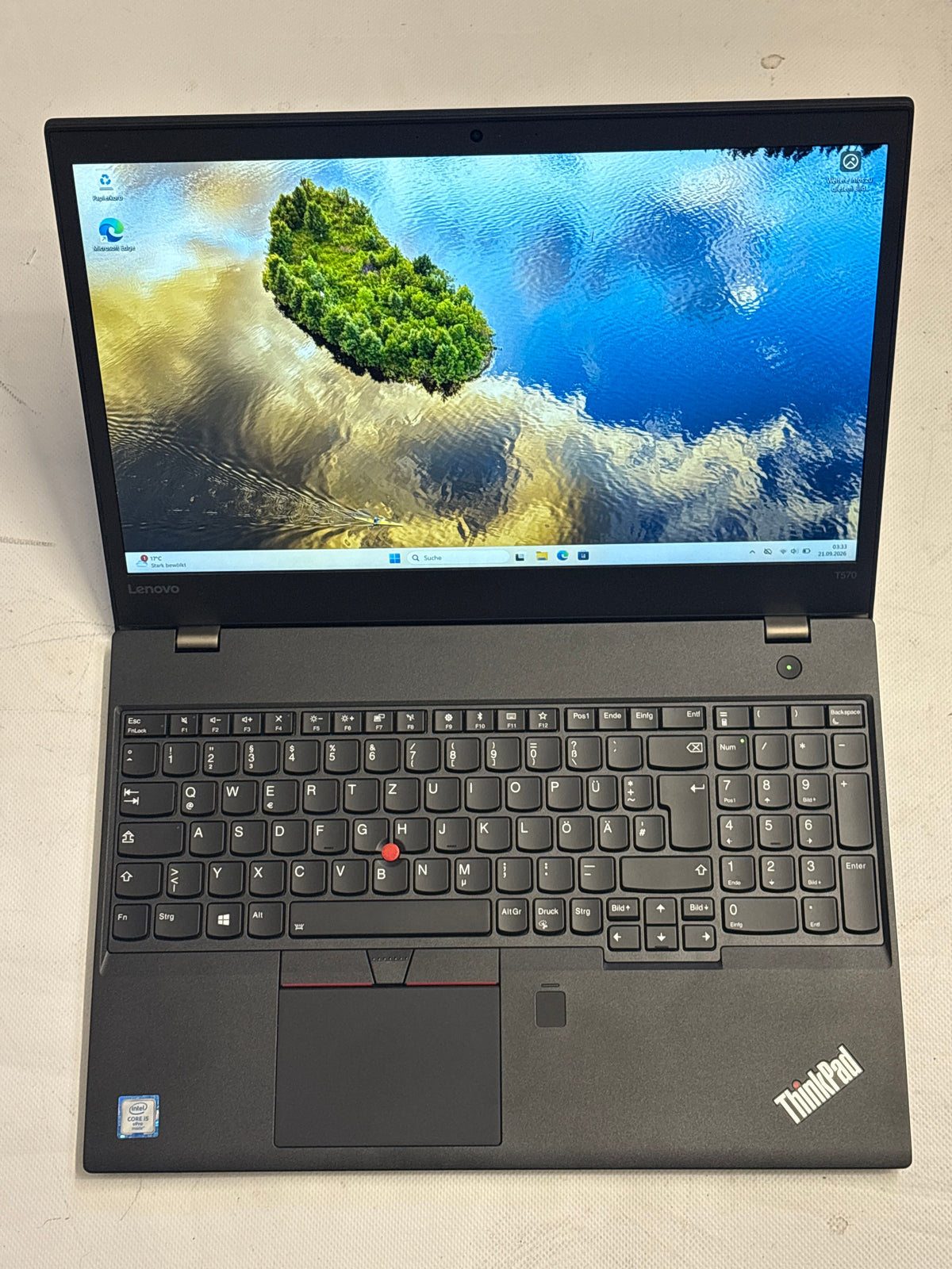 Lenovo ThinkPad T570 – Intel Core i5-6300U, 16 GB RAM, 256 GB SSD, 15,6" Full HD, Intel HD Graphics 520, Windows 11 Pro | 12 Monate Garantie