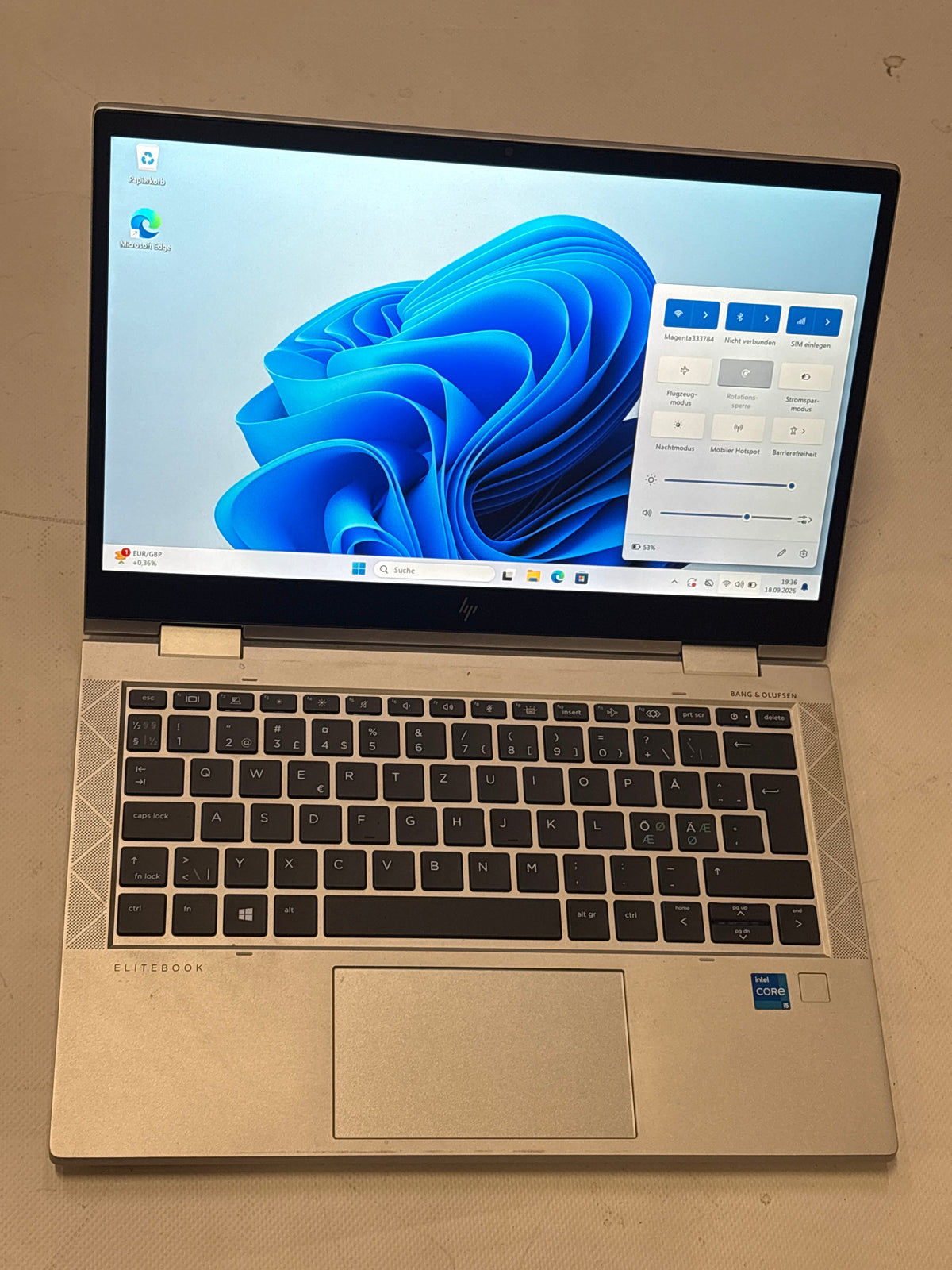HP EliteBook x360 1030 G8 – Intel Core i5-1145G7, 16 GB RAM, 256 GB NVMe SSD, 13,3" Touchscreen, SIM/LTE, Windows 11 Pro | 12 Monate Garantie