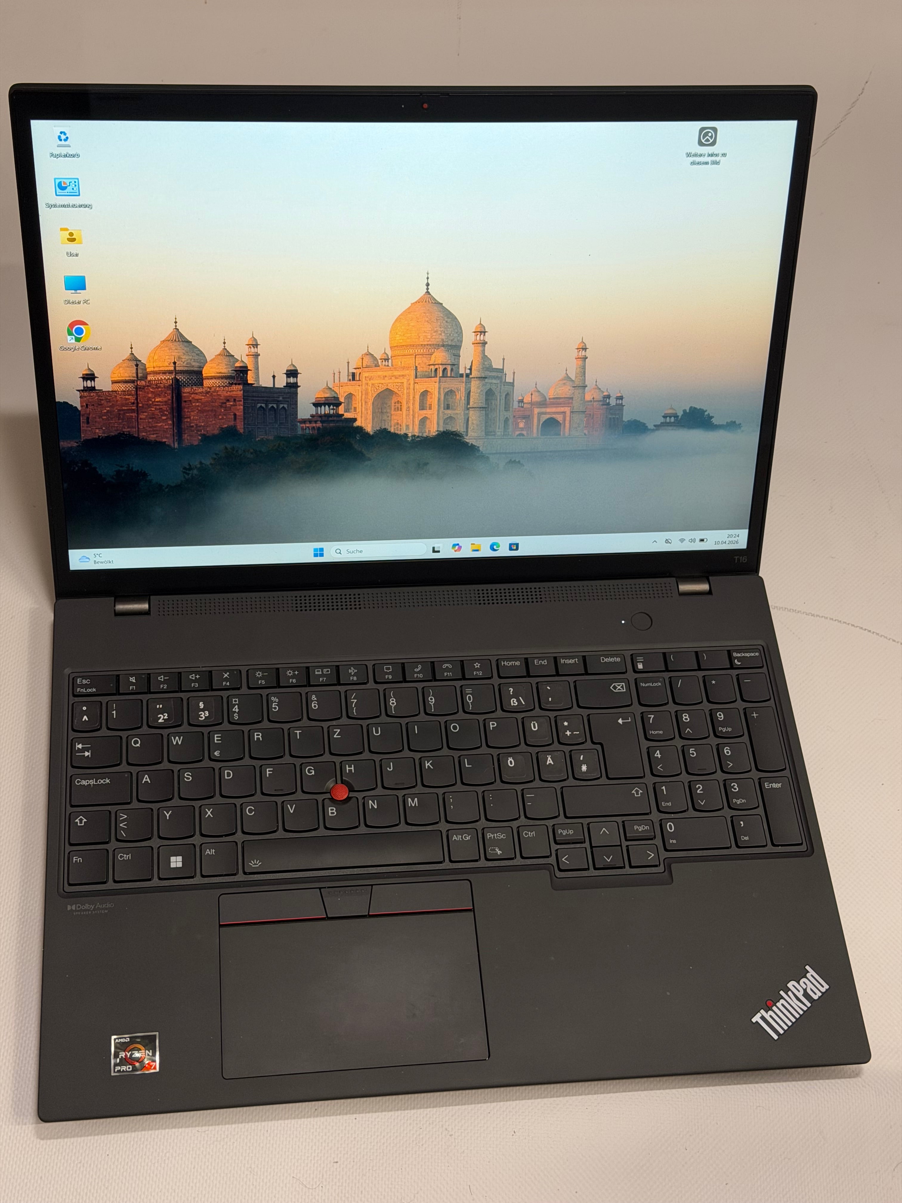 Lenovo ThinkPad T16 G1 | Ryzen 7 PRO 6850U | 16 GB RAM | 256 GB SSD | Win 11 Pro