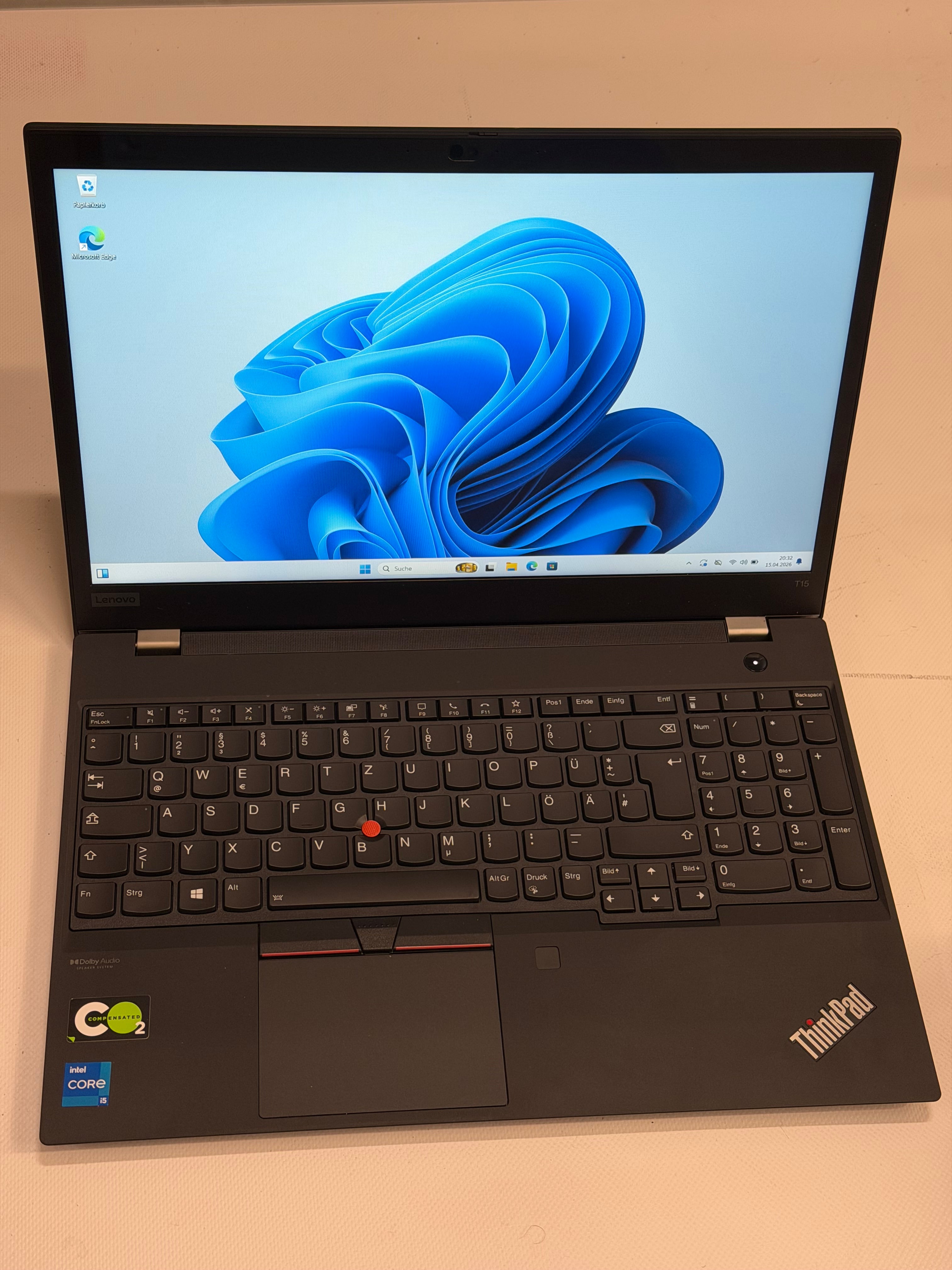 Refurbished  Lenovo ThinkPad T15 G2 Laptop 15,6” | Intel Core i5-1135G7 | 16 GB RAM | Windows 11 Pro