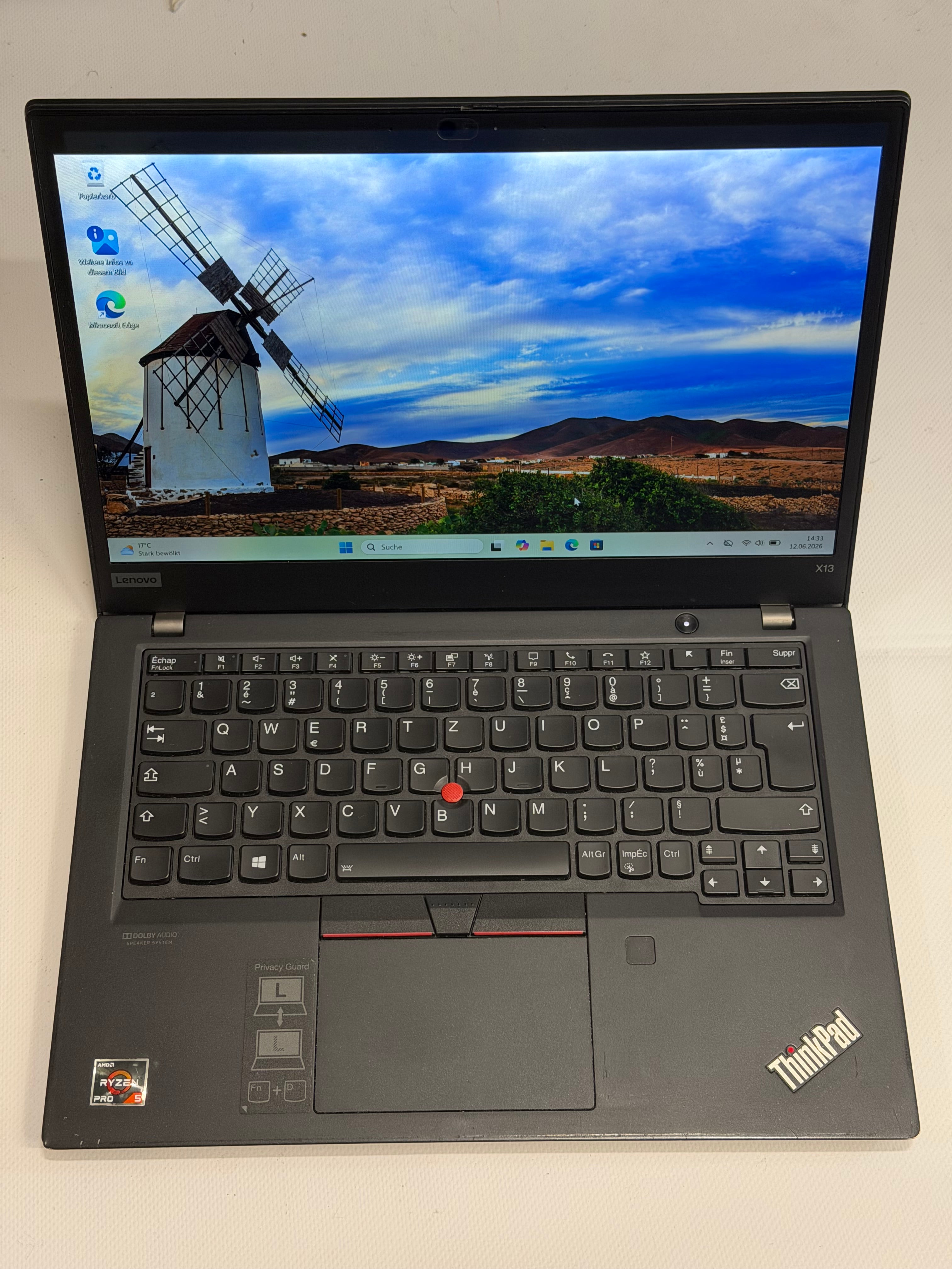 Lenovo ThinkPad X13 Gen 1 – AMD Ryzen 5 PRO 4650U, 16 GB RAM, 256 GB SSD, 13.3" Full HD, Windows 11 Pro