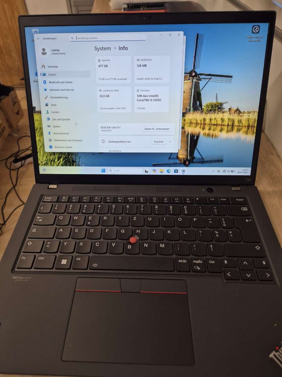 Lenovo ThinkPad T14 G3  # i5-1235U # 16 GB /32 GB RAM # 512 GB SSD # Windows 11 Pro # Lenovo Vor Ort Garantie