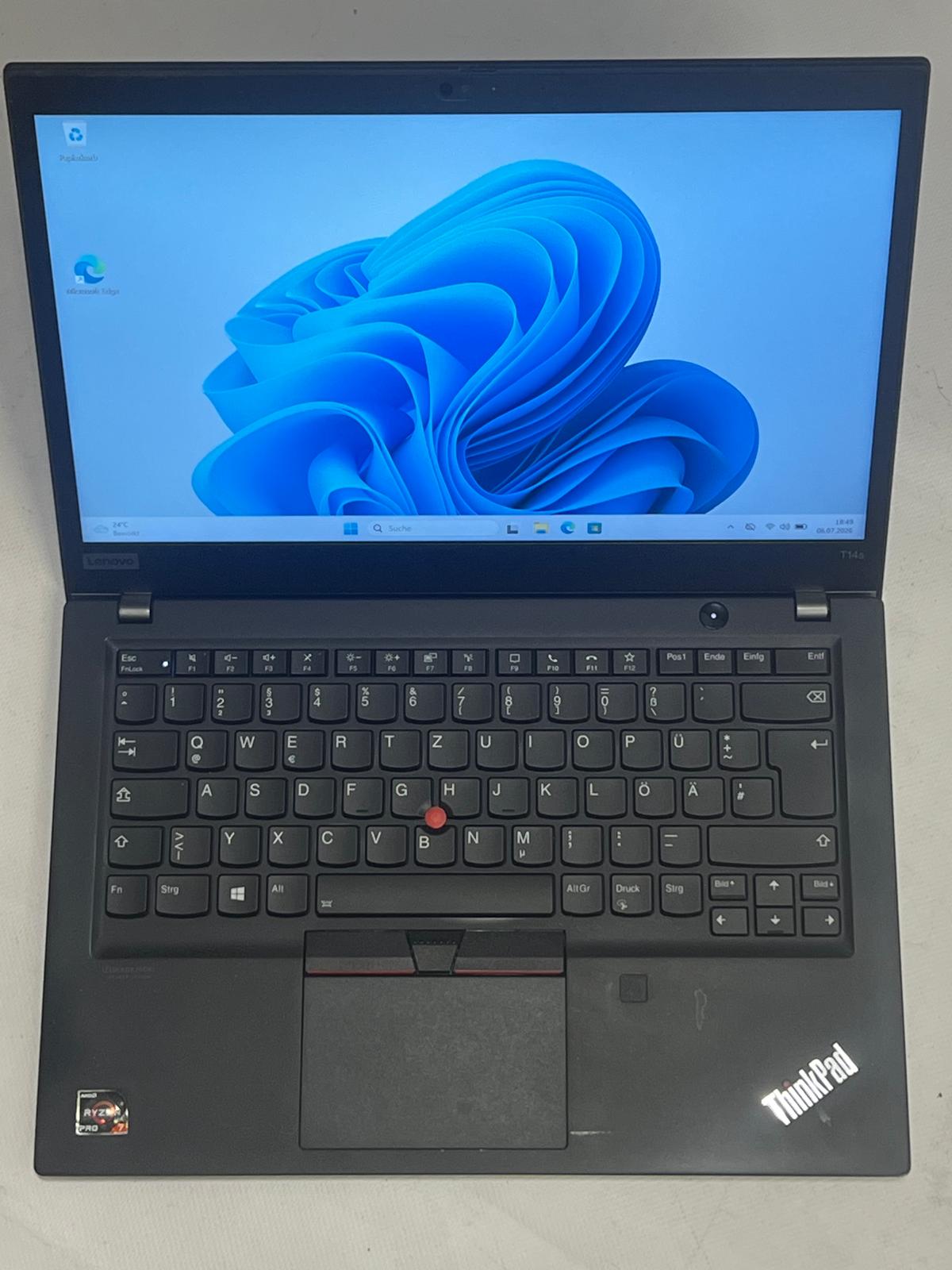 Lenovo ThinkPad T14s Gen 1 – AMD Ryzen 7 PRO 4750U, 32 GB RAM, 512 GB SSD, 14" Full HD, Windows 11 Pro